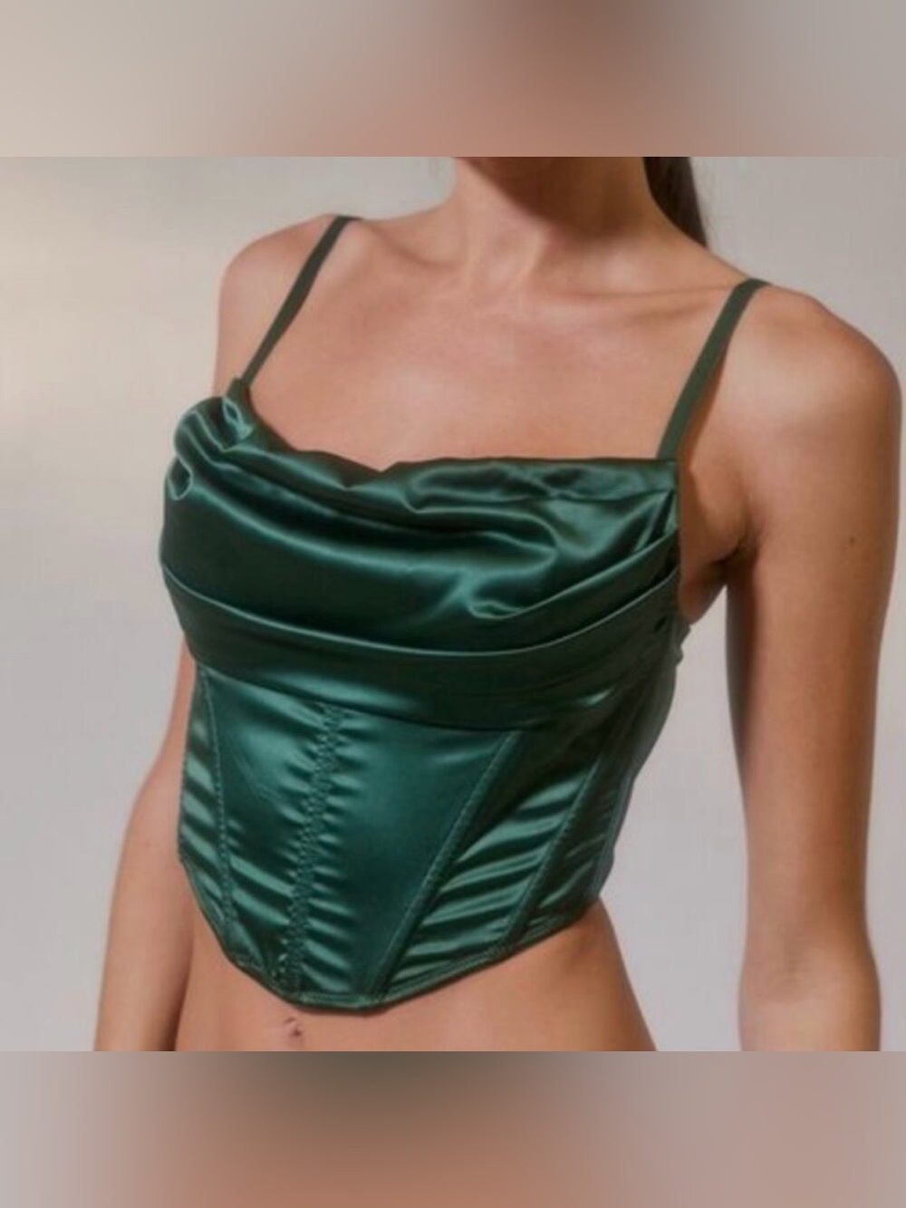 Urban Outfitters Lexi Satin Cowl Corset Top